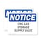 Signmission CNG Gas Storage Supply Valve OSHA Notice Sign, Plastic, 10in W x 7in L, 2PK OS-2PACK-NS-P-710-L-10692 - alternate 1